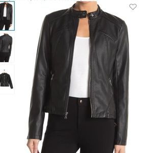 Guess Vegan Leather Motor Jacket